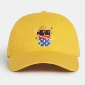 MADHAPPY X NOUNS PIXEL DAD HAT ADJUSTABLE UNISEX SATURN YELLOW NEW